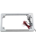 Custom Dynamics Universal Chrome Horizontal Plate Frame LED Truflex Bar Light