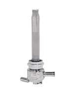 Pingel 6311-CF Power Flo Flamed Round Chrome 180 Deg Inward 22mm Petcock Harley