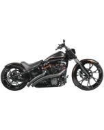 Freedom Performance Black Exhaust Radical Radius Crossover w/ Star Tips Softail