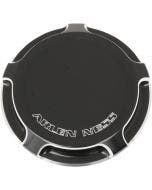 Arlen Ness Black Beveled Non-Vented Gas Cap Harley 96-16 Softail Dyna Sportster