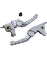 PSR 12-01661-20 Chrome Anthem Shorty Lever Set Pair Harley FLH/T & Trike 17-20