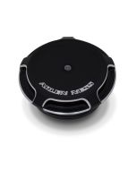 Arlen Ness Black Beveled Vented Gas Cap Ratchet Style Harley 1982-1996