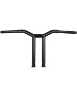 Burly Brand Gloss Black Dominator Bars Straight 12 Rise Internal Wiring B12-6072B