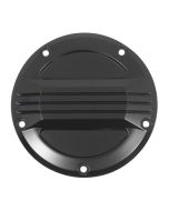 Mid USA 78159 V-Factor Black Aluminum 3 Line Derby Cover  1999+ Harley Big Twin