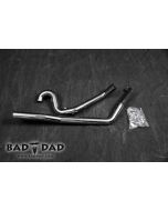 Bad Dad Black True Dual Exhaust Header Tuck-Under Harley Touring 17-Up 80919-6