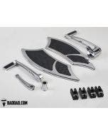 Bad Dad Chrome Forward Controls Toe Shifter 992 Floorboard Kit Harley FL 81137-2