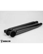 Bad Dad 81083-1 Black Turn Down 2.5" Slip On Exhaust Pipes Harley FL 95-16