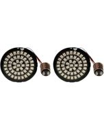 Custom Dynamics Genesis 4 Red LED Turn Signal Inserts 1157 Harley FXDB 09-12