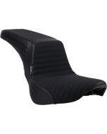 Le Pera LYB-590PTGP Black Kickflip 2-Up Seat Pleated Gripp Harley FXBR FLFB 18-20
