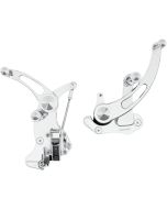 Accutronix FC405-SSC Slotted Chrome Plus +6 Forward Controls Harley 14-19 FLH/T