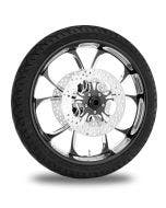 Performance Machine 21" Front Black Luxe Wheel Tire Rotor Package Harley 14-15