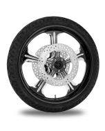 Performance Machine 21" Front Black Wrath Wheel Tire Rotor Package Harley 08-13