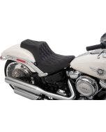 Drag Specialties Black Diamond Predator III 2-Up Vinyl Seat Harley Softail 18-Up