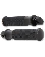 Arlen Ness Smooth Black Fusion Male Mount Foot Pegs for Harley or Metric