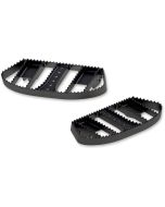 Burly Brand Black MX Style Serrated Edge Driver Rider Floorboards Harley