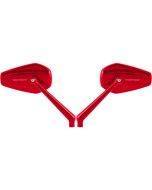 Arlen Ness Mini Stocker Right & Left Red Mirrors Screw-In Universal & Harley