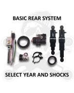 Dirty Air Rear Basic Bagger Air Ride Rear Suspension Shock Kit Harley FLH 14-24