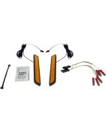 Custom Dynamics LED Front Fork Lightz Amber Lens Black Universal 12V