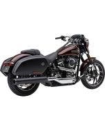 Cobra USA 6521B Black 4" Dual-Cut Slip-On Mufflers 18-Up Harley Softail FLSB M8