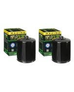 HiFloFiltro HF171BRC Black High Performance Oil Filter Pair 99-19 Harley Models
