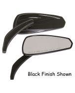 V-Factor 47065 Black Handlebar Mounted Right & Left Mirror Set Harley Universal