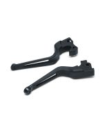 Kuryakyn 6669 Satin Black Dillinger Clutch & Brake Hand Levers 14-19 Harley XL