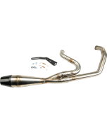 Sawicki 2-1 Brushed Shorty Length Exhaust Black Tip Harley M8 Softail 18-Up