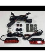 Custom Dynamics CD-LR-07 Saddlebag Rail Red LED Light Bars 14-19 Harley Touring