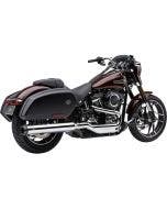 Cobra USA 6521 Chrome 4" Dual-Cut Slip-On Mufflers 18-Up Harley Softail FLSB M8