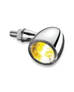 Kuryakyn Kellermann Bullet 1000 2552 Chrome Amber LED Front Turn Signal Harley & Metric