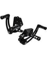 V-Factor 45846 Black Billet Forward Controls 00-17 Harley Softail 4-Spd Big Twin