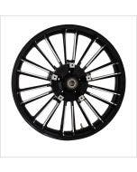 Coastal Moto Black Cut Atlantic 3D 21" Front Cast Wheel Only Harley 08-22 W/ ABS