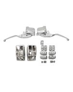 Drag Chrome Hand Control Kit w/ Switch Housings & Caps 17-18 Harley FLHT/X M8