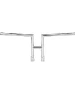 Biltwell 6202-1056 1" H2 Slotted Chrome Handlebar Harley Metric