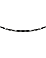Memphis Shades Black Stainless Steel Windshield Trim Oval Harley Batwing 14-Up