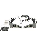 Custom Dynamics Chrome Smoke Sequential Tour Pak Back Rest LED Harley CVO 14-15