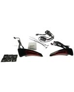 Custom Dynamics Black Red Sequential Tour Pak Back Rest LED Harley CVO 14-15