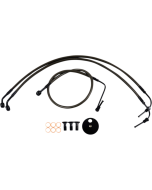 La Choppers Midnight Stainless Brake Line Kit 15-17 Apes Harley ABS Softail 18-Up