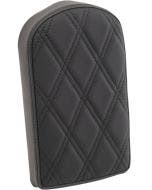 Drag 10" Sissy Bar Pad Black Double Diamond Vinyl Harley & Custom 0822-0440