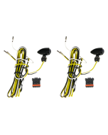 Custom Dynamics Black Micro Bullet Dual Color Amber White LED Front Turn Signals