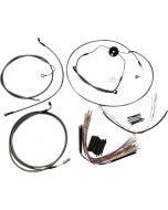Magnum Black Pearl Handlebar Cable Install Kit 12-14 Rise Apes Harley 09-12