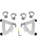 Memphis Shades MEK2038 Polished Road Warrior Fairing Trigger Lock Mount Kit Dyna