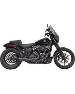 Bassani 1S73B Road Rage 2:1 Exhaust System Black Short Megaphone Softail 18-Up
