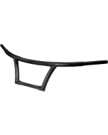 HardDrive Black 8" GTS Handlebars 1-1/4" Drilled Notched Harley Big Twin 82-Up