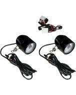 Custom Dynamics ProBeam Black LED Halo Fog Lamps Harley Touring FLH/T 97-13