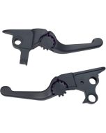PSR 12-01652-22 Black Anthem Shorty Lever Set Pair Harley FLH/T 08-16