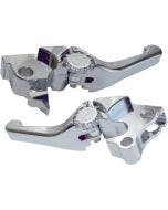 PSR 12-01655-20 Chrome Anthem Shorty Lever Set Pair Harley Sportster XL 14-20