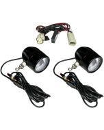 Custom Dynamics ProBeam Black LED Halo Fog Lamps Harley Touring Trike 14-19