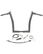 FBI Fat Baggers Chrome 1-1/2" EZ Install Pointed Top 14" Handlebar Kit Harley 18+