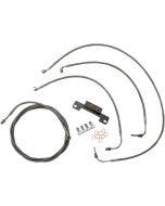 LA Choppers Cable Brake Line Kit 12-14 Mini Apes Stainless No ABS Harley M8 17-Up